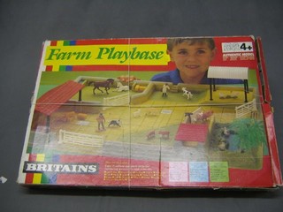 A 1970's Britons farmyard play base, boxed