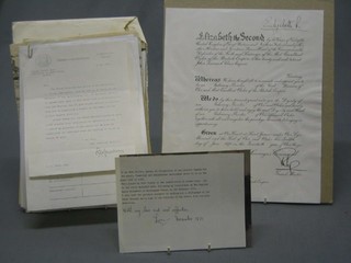 A collection of various ephemera relating to the award of an MBE to John L Chew Executive Officer, Scottish Office Establishment Division, with photograph etc