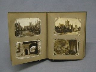 A small collection of black and white postcards