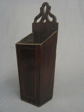 A 19th Century painted pine candle box 7"