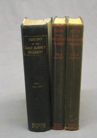Vols 1 - 3 "History of the East Surrey Regiment 1702 - 1919"