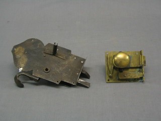 An oak iron lock and a brass lock