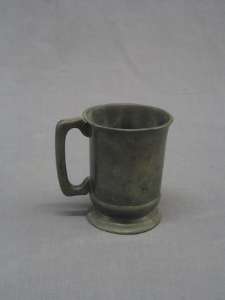 A Victorian waisted pint tankard engraved H, the base marked Morning Star Kingston
