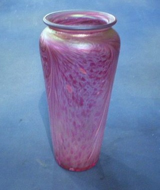 A pink Art Glass vase 11"