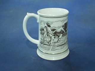 A Franklyn porcelain tankard to commemorate the Centenary of the Ashes 1982