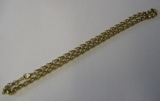 A gilt metal belcher link chain 18"