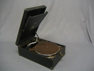 A portable gramophone