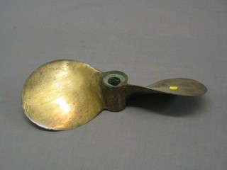 A brass double twin bladed ships propeller 14"