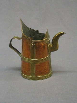 A Tibetan copper and brass jug 9"