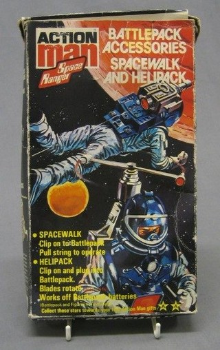 An Action Man Battle Pack Accessories Space Walk and Helipack, boxed