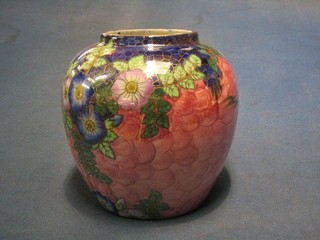 A Malingware pottery ginger jar, base marked Malingware Newcastle Upon Tyne, 6 1/2" (no lid)