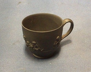 A Wedgwood black Basalt coffee can, the base marked Wedgwood G