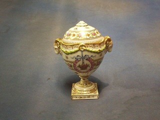 A pair of Doulton Lambeth salt glazed club vase, base marked Doulton Lambeth patented, 8"
