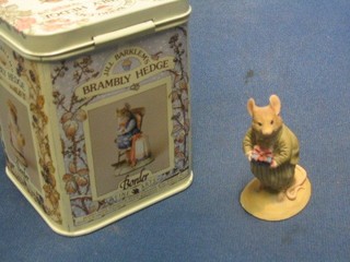 A Bramley Hedge figure "The Best Man" contained in metal tin