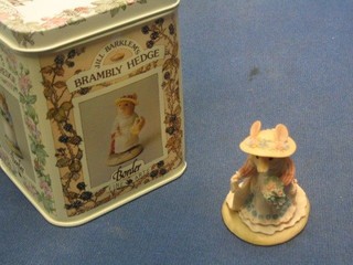 A Bramley Hedge figure "Poppy Eyes Bright" contained in metal tin