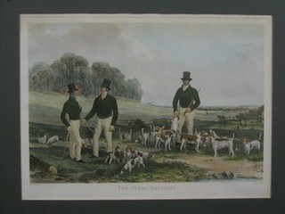 H Hall Pinx, an 18th/19th Century coloured print "The Merry Beaglers" 19" x 26"