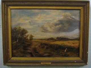 Havelock Pinkey, 19th Century oil painting on canvas "The Weald of Kent" 23" x 33"