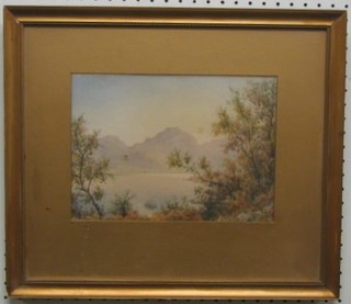 William Wright, watercolour "Lake by Mountain" signed and dated 1937 8" x 11"