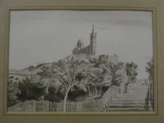Stafford Lake, watercolour "Notre Dames Marseille" signed 14" x 20"