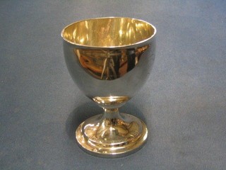 A George IV plain silver trophy goblet, London 1821, engraved To The Owner of the Best Bull Petersfield Agricultural Society 1821, 4 1/2"