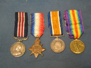 A group of 4 medals to M/2104030 Pte./Acting Lance Corporal John Charles Hardy, Royal Army Service Corps comprising George V issue Military medal, 1914-15 Star, British War medal and Victory medal, together with certificate from Commander of the Fourth Army dated 22 October 1918, a list of those receiving immediate awards and a War badge award dated 4 August 1914