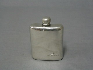 A British Airways Concord silver plated hip flask