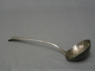 A George III silver Old English pattern soup ladle 3 ozs (marks rubbed)