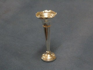 A modern plain silver trumpet shape specimen vase 4 1/2"