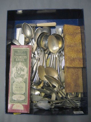 A collection of various flatware