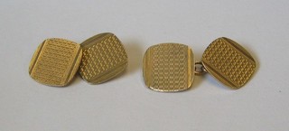 A pair of gentleman's 9ct gold cufflinks