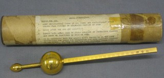 A brass hydrometer by G H Zeal of London