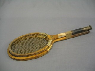 The Wimbledon wooden framed tennis racquet and an SMS tennis racquet from MacDonald 2 Fleet St. (2)