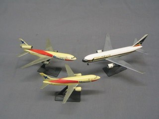 A model passenger jet "Spirit of Delta" and 2 others Novair