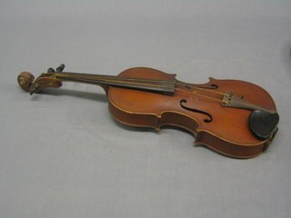 A violin with 2 piece back by the London Violin Co. Ltd, registered number 14/1160 13"