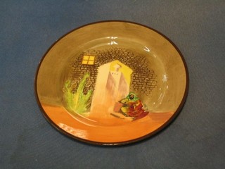 A Royal Doulton series ware plate Eastern scene with gateway, mosque and figure, the reverse marked 94145 9"