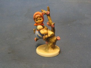 A Goebal figure Apple Tree Girl?, base with V mark, 4"