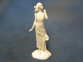 A Royal Worcester blanc de chine figure Daisy 1922, 9"