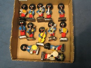 A 12 piece Robinson's Gollywog band together with a Robinson's Lollypop lady