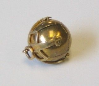 A 9ct gold Masonic ball charm