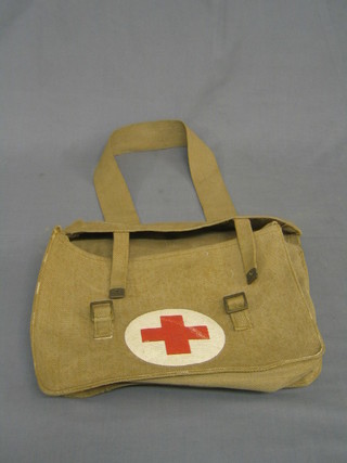 A military issue first aid haversack
