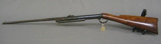 A 1902/1903 Imperial German Army militia registered air rifle, serial no. 148, 2.5 calibre, the barrel with original bluing (to be viewed wearing white gloves only) and with walnut stock