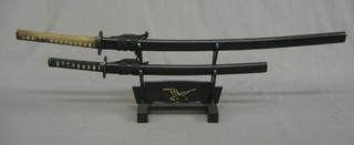 2 reproduction Katanas and stand, 40" and 28"