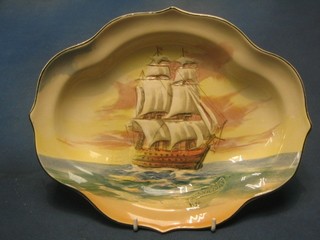 A Royal Doulton famous ships bowl, decorated The Victory, reverse marked Australian RD 5957, 11"