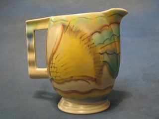 A 1930's Carltonware green and floral pattern jug, base marked Carltonware 6"