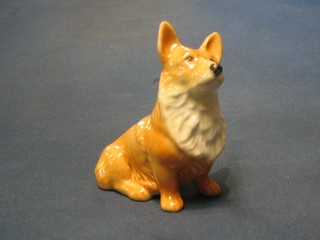 A Sylvac figure of a seated Corgi 5"