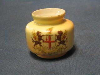 A Lock & Co circular Worcester vase decorated Arms of The City of London 2"
