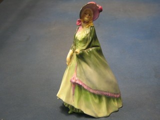 A Royal Doulton figure "The Posy Seller" HN1460, Potted by Doulton & Co, (base cracked)