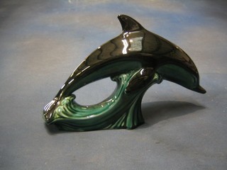 A Poole pottery model of a diving dolphin 12"