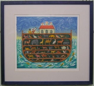 Sarah Young, a limited edition coloured print "Noah's Ark" 12" x 14"