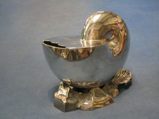 A Victorian silver plated shell shaped spoon warmer 6 1/2"